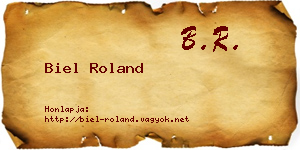 Biel Roland névjegykártya